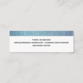 Abschluss-Name-Karte Blauer Fußpfosten-Einsteckkar Telefonnummerkarte (Rückseite)