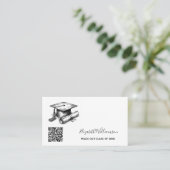 Abschluss Name Karte QR-Code Einsatzkarte (Stehend Vorderseite)