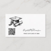 Abschluss Name Karte QR-Code Einsatzkarte (Vorderseite)