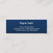 Abschluss Name Navy Blue Telefonnummerkarte (Rückseite)