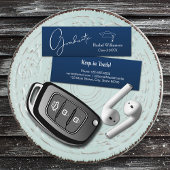 Abschluss Name Navy Blue Telefonnummerkarte