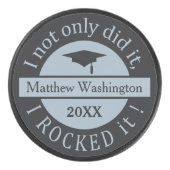 Abschluss-Name- u. -jahrhockeykobold Eishockey Puck (Vorderseite)