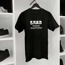 Abschluss-Namen von Klassenkameraden, schwarz T-Shirt
