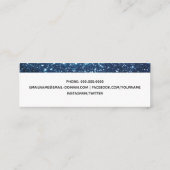 Abschluss-Namenskarte Eleganter Glitzer Einsteckka Telefonnummerkarte (Rückseite)