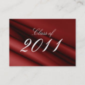 Abschluss-Namenskarte, rote Silk Welle Telefonnummerkarte (Rückseite)