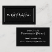 Abschluss-Namenskarten - 2010 Telefonnummerkarte (Vorne/Hinten)