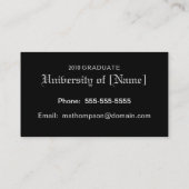 Abschluss-Namenskarten - 2010 Telefonnummerkarte (Rückseite)