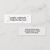 Abschluss-Namenskarten-älteres Jahr-Einsatz-grauer Telefonnummerkarte (Vorne/Hinten)