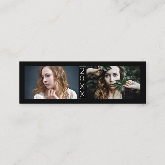 Abschluss-Namenskarten-älteres Jahr fügt Mini Visitenkarte (Vorderseite)