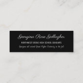 Abschluss-Namenskarten-älteres Jahr fügt Mini Visitenkarte (Rückseite)