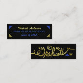 Abschluss-Namenskarten-älteres Telefonnummerkarte (Vorne/Hinten)