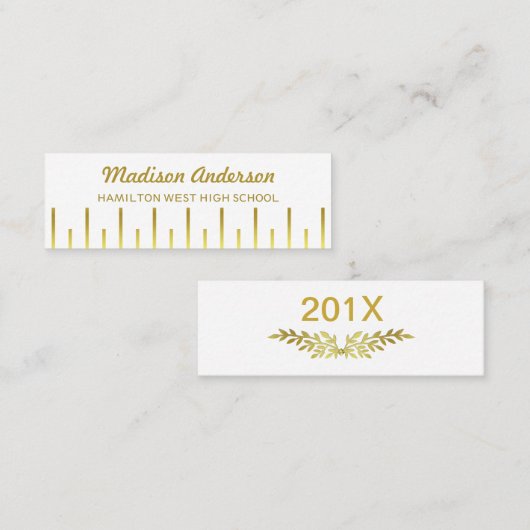 Abschluss-Namenskarten-älteres Telefonnummerkarte (Vorne/Hinten)