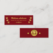 Abschluss-Namenskarten-älteres Telefonnummerkarte (Vorne/Hinten)