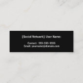 Abschluss-Namenskarten - Blau und Silber Telefonnummerkarte (Rückseite)