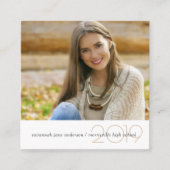 Abschluss-Namenskarten Einfach-Redigieren Telefonnummerkarte (Vorderseite)