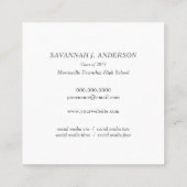 Abschluss-Namenskarten Einfach-Redigieren Telefonnummerkarte (Rückseite)