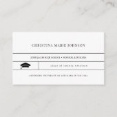 Abschluss-Namenskarten-Einsatz Visitenkarte (Vorderseite)