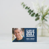 Abschluss-Namenskarten-Foto - Ihre Farbwahl Telefonnummerkarte (Stehend Vorderseite)