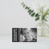 Abschluss-Namenskarten-Foto - Schulfarbwahl Telefonnummerkarte (Stehend Vorderseite)