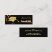 Abschluss-Namenskarten - Klasse von 2009 - Gold Telefonnummerkarte (Vorne/Hinten)