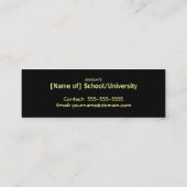 Abschluss-Namenskarten - Klasse von 2009 - Gold Telefonnummerkarte (Rückseite)