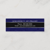 Abschluss-Namenskarten - Marmorierungblaues und Telefonnummerkarte (Rückseite)