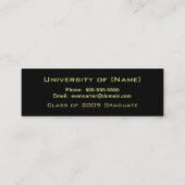 Abschluss-Namenskarten Telefonnummerkarte (Rückseite)