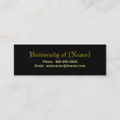 Abschluss-Namenskarten Telefonnummerkarte (Rückseite)