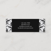 Abschluss-Namensumbau-nobler Damast-Muster-Einsatz Telefonnummerkarte (Rückseite)