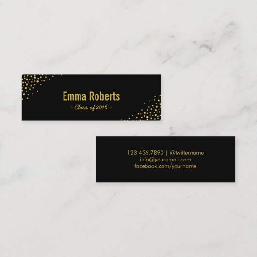 Abschluss-Namensumbau-Schwarzes u. Telefonnummerkarte (Vorne/Hinten)