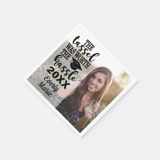 Abschluss Napkins mit Foto Serviette (Ecke)