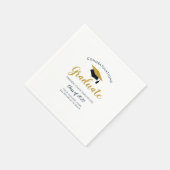 Abschluss Navy Blue Grad Party Class 2022 Serviette (Ecke)