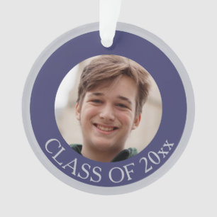 Abschluss Navy Blue Senior Picture Keepake Ornament