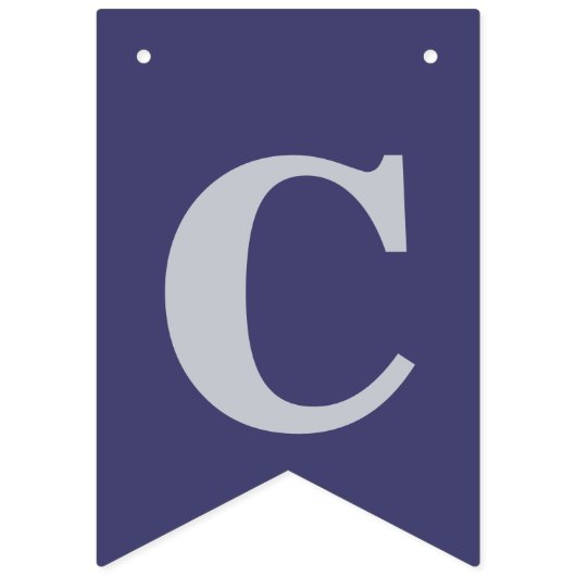 Abschluss Navy Blue Silver Class für jedes Jahr Wimpelkette (Zweite Fahne)