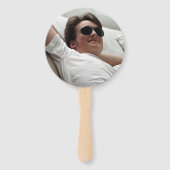 Abschluss Navy Blue Silver Foto Herzlichen Glückwu Fächer (Rückseite)