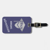 Abschluss Navy Blue Silver Reiseabenteuer Gepäckanhänger (Vorderseite horizontal)