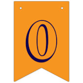 Abschluss Navy Blue und Orange School Colors Wimpelkette (Dritte Fahne)