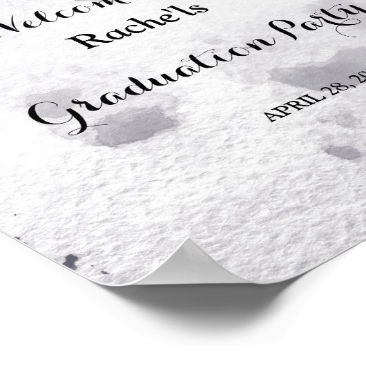 Abschluss Navy GEOMETRIC WATERCOLOR Poster (Ecke)