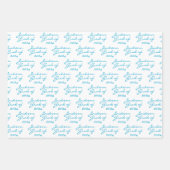 Abschluss Navy Marine Blue Personalisiert Grad Geschenkpapier Set (Vorderseite 2)