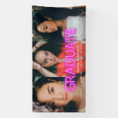 Abschluss Nebel Schwarz Rosa Foto Modernes Party v Banner (Vertikal)