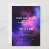 Abschluss Neon Glühwein Mittelstufe Foto Einladung (Rückseite)