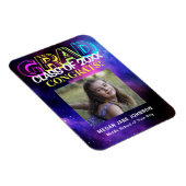 Abschluss Neon Glühwein Mittelstufe Foto Magnet (Rechte Seite)