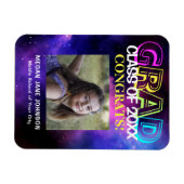 Abschluss Neon Glühwein Mittelstufe Foto Magnet (Horizontal)