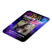 Abschluss Neon Glühwein Mittelstufe Foto Magnet (Linke Seite)