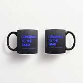Abschluss Neon Schwarz Blau Glückwünsche modern st Kaffeetasse