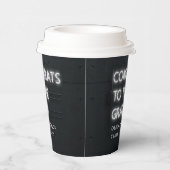 Abschluss neon weiße Typografie moderne Glückwunsc Pappbecher (Rechts)