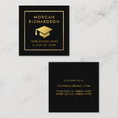 Abschluss Networking Gold Black Telefonnummerkarte (Vorne/Hinten)