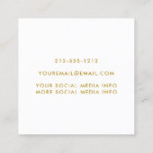 Abschluss Networking Gold Frame Telefonnummerkarte (Rückseite)