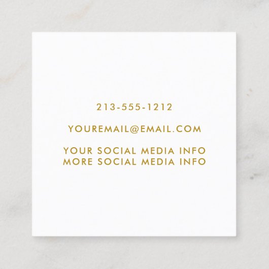 Abschluss Networking Gold Frame Telefonnummerkarte (Rückseite)