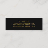 Abschluss Networking Gold und Black Mini Visitenkarte (Rückseite)